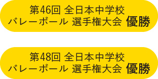 第46回全日本中学校バレーボール選手権油商 第48回全日本中学校バレーボール選手権油商